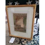 Framed Engraving Depicting Furniture 46 x 57.5cm