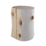 Bleu Nature F252 Logglove Occasional Table / Stool White Pebble 40 x 37 x 45cm RRP £1350