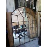 Huge Arch mirror in distrssed iron finish 136 x 180cm