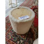 Bleu Nature F253 Occasional Table/Stool-Baabaa Pure White Wool on Castors 40 x 48cm RRP £1250