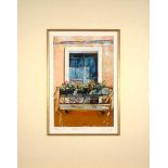 Venice Window Jeremy Sanders  Limited Edition No 48/250  - Mounted 31x40cm Born in south wales in