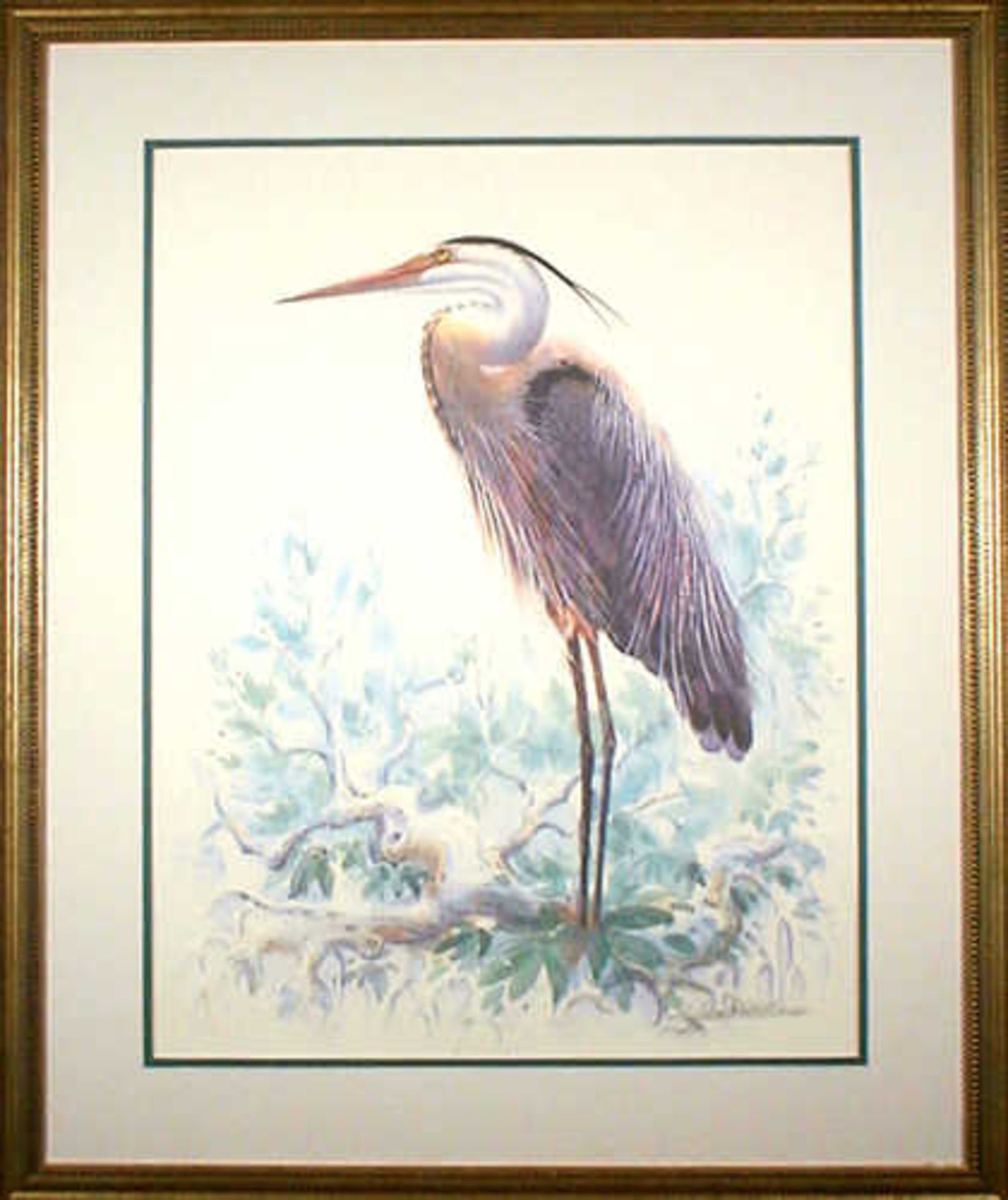 Great Blue Heron III Richard E. Williams  Rare Artists Proof  - Mounted and Framed 73x89cm Since the