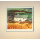 Summer Landscape Sue Howells  Limited Edition 34/95  - Mounted 49x47cm Known for her