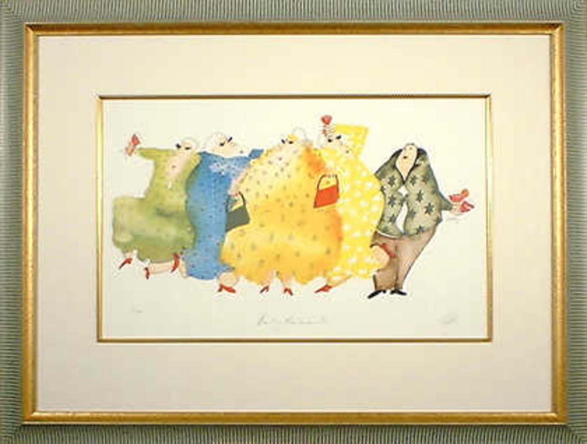 Party Animals Samantha Barnes  Limited Edition 397/500  - Mounted and Framed 68x52cm Samantha Ann