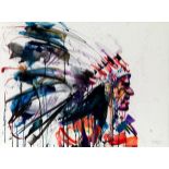 Warrior 2011 Dave WhiteXL Limited Edition Print Giclee on Aquarelle Paper — Hand finished with