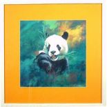 Panda Stan Kaminski  Open Edition  - Mounted and Framed 44x44cm Warwickshire artist Stan Kaminski