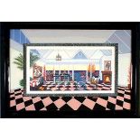 Interior With Two Chagals Fanch Ledan  Limited Edition 2/395  Certificate of Authenticity Giclee