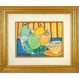 Fruit & Cup A. E. Barnes  Original Acrylic  - Mounted and Framed 51x44cm I was never interested in