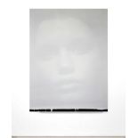 Lila, titanium white, salt white, Oil on Canvas, Roni Stretch (British, 1964) 60” x 42”