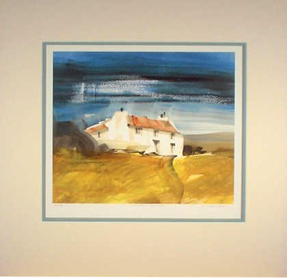 Hilltop Cottage Sue Howells  Limited Edition 34/195  - Mounted 49x47cm Known for her