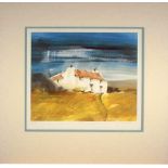 Hilltop Cottage Sue Howells  Limited Edition 34/195  - Mounted 49x47cm Known for her