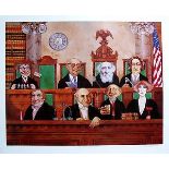 The Court Supreme Charles Bragg  Limited Edition 493/950  - Mounted and Framed 98x82cm Charles Bragg