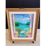 Fenetre Ouverte Sur La Seine Jean-Claude Picot  Hand Embellished Serigraph, 22/100  Signed by the