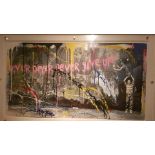 Never Never Never Give Up (Pink)Mr Brainwash Silkscreen & Mixed Media on Paper - Framed127 x