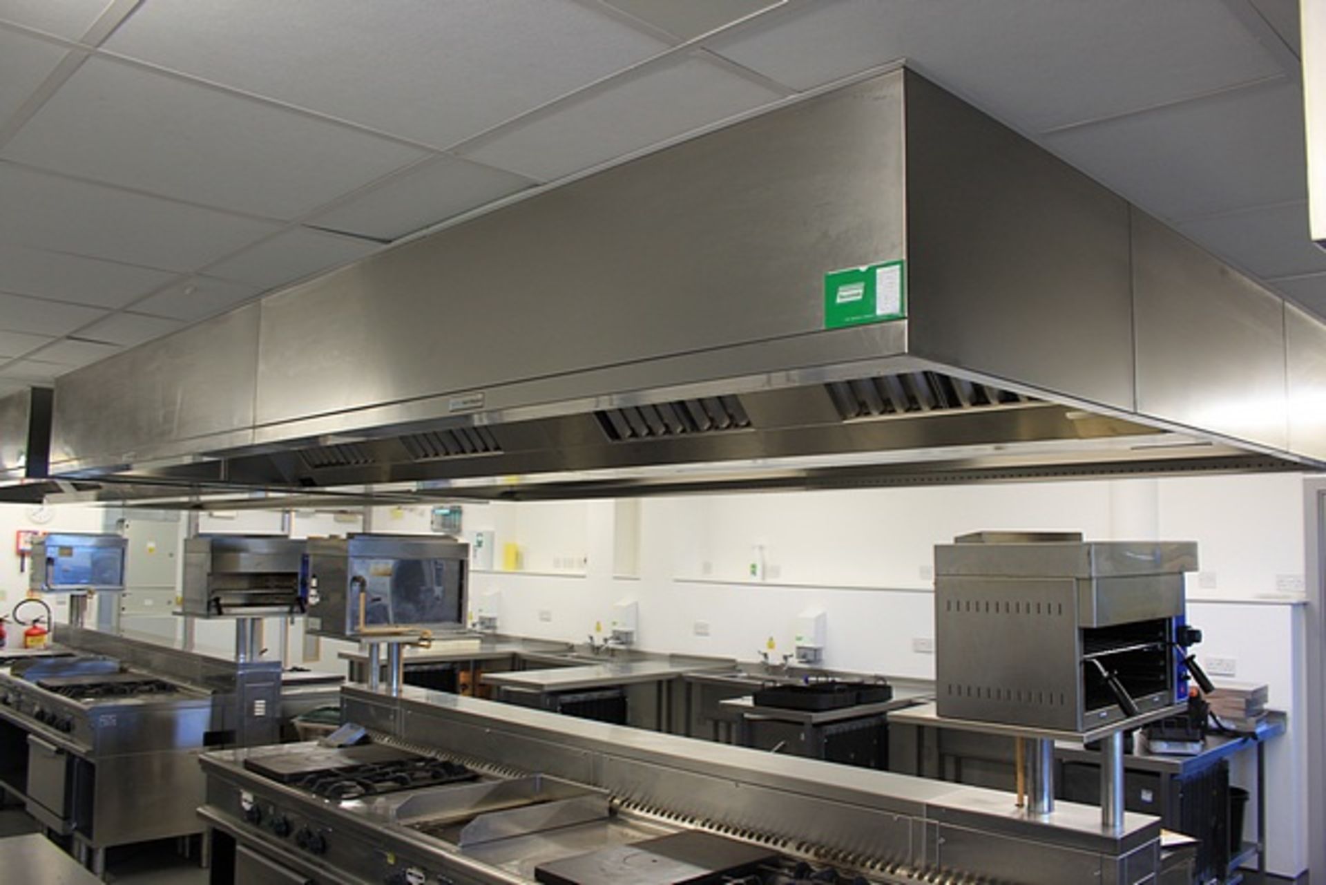 Halton Ventmaster extraction canopy stainless steel 4200 x 2550mmLocation in College 4th Floor