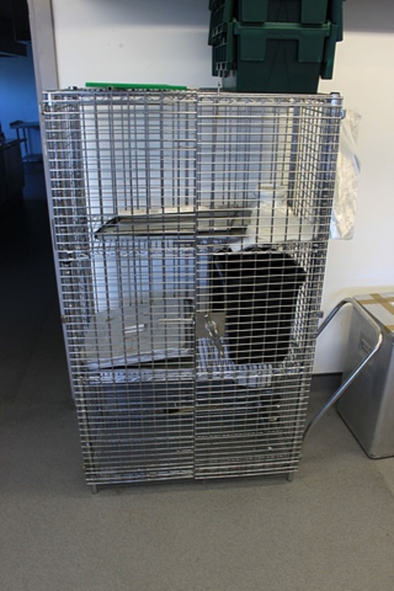 Chrome security cage 930 x 470 x 1630mm Location in College 4th Floor