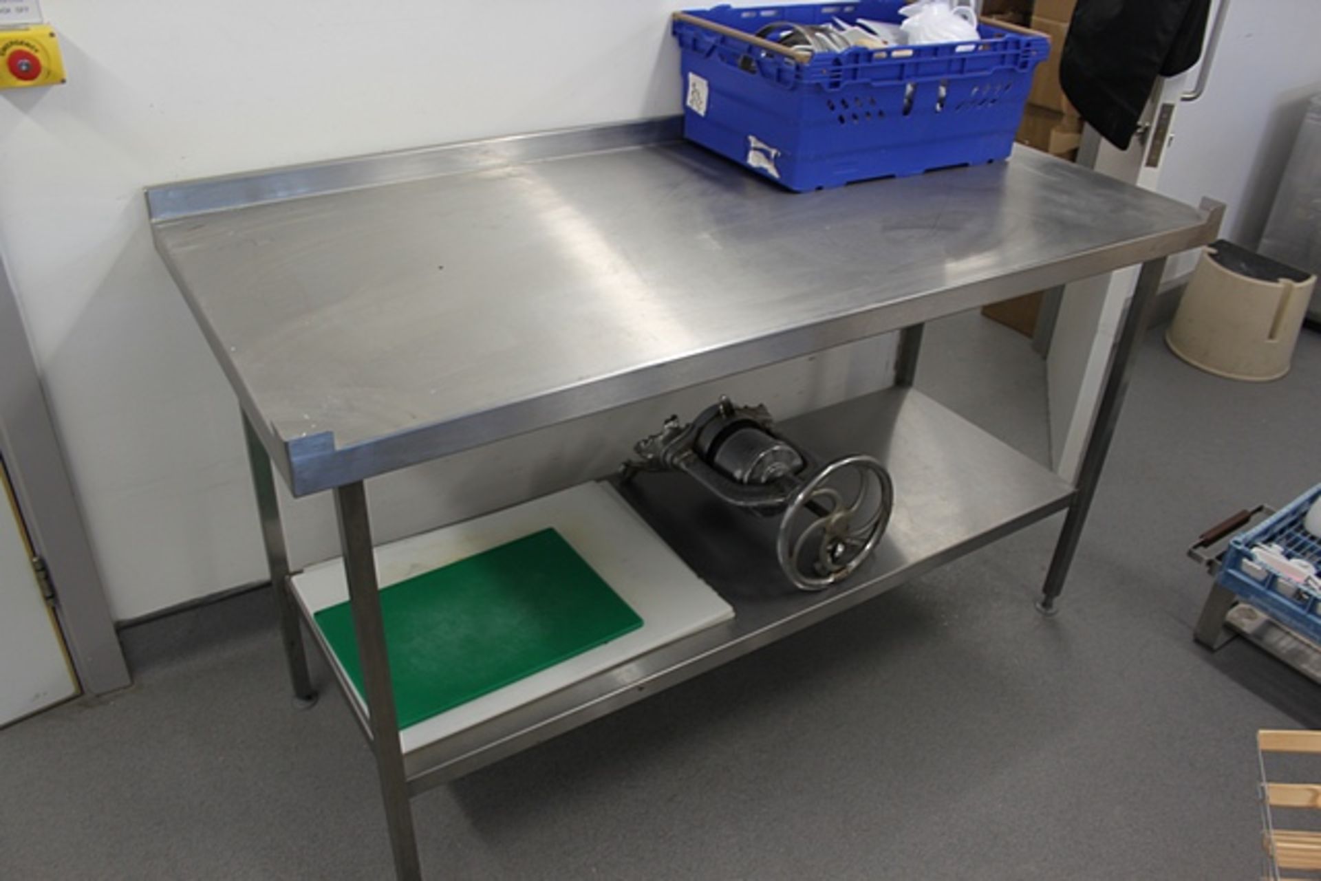Stainless steel preparation table with upstand and shelf 1700mm x 780mm Location in College 4th