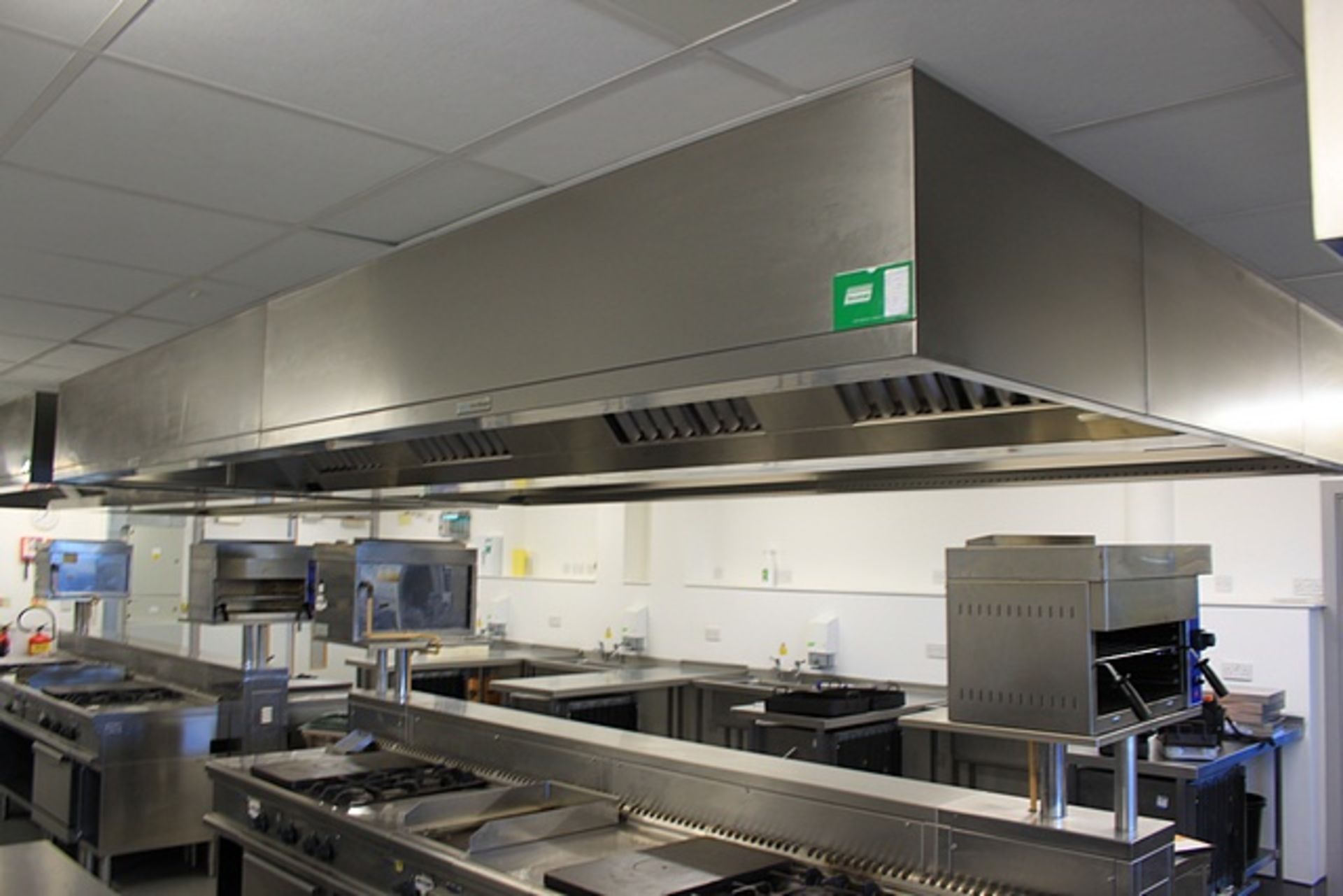 Halton Ventmaster extraction canopy stainless steel 4200 x 2550mmLocation in College 4th Floor