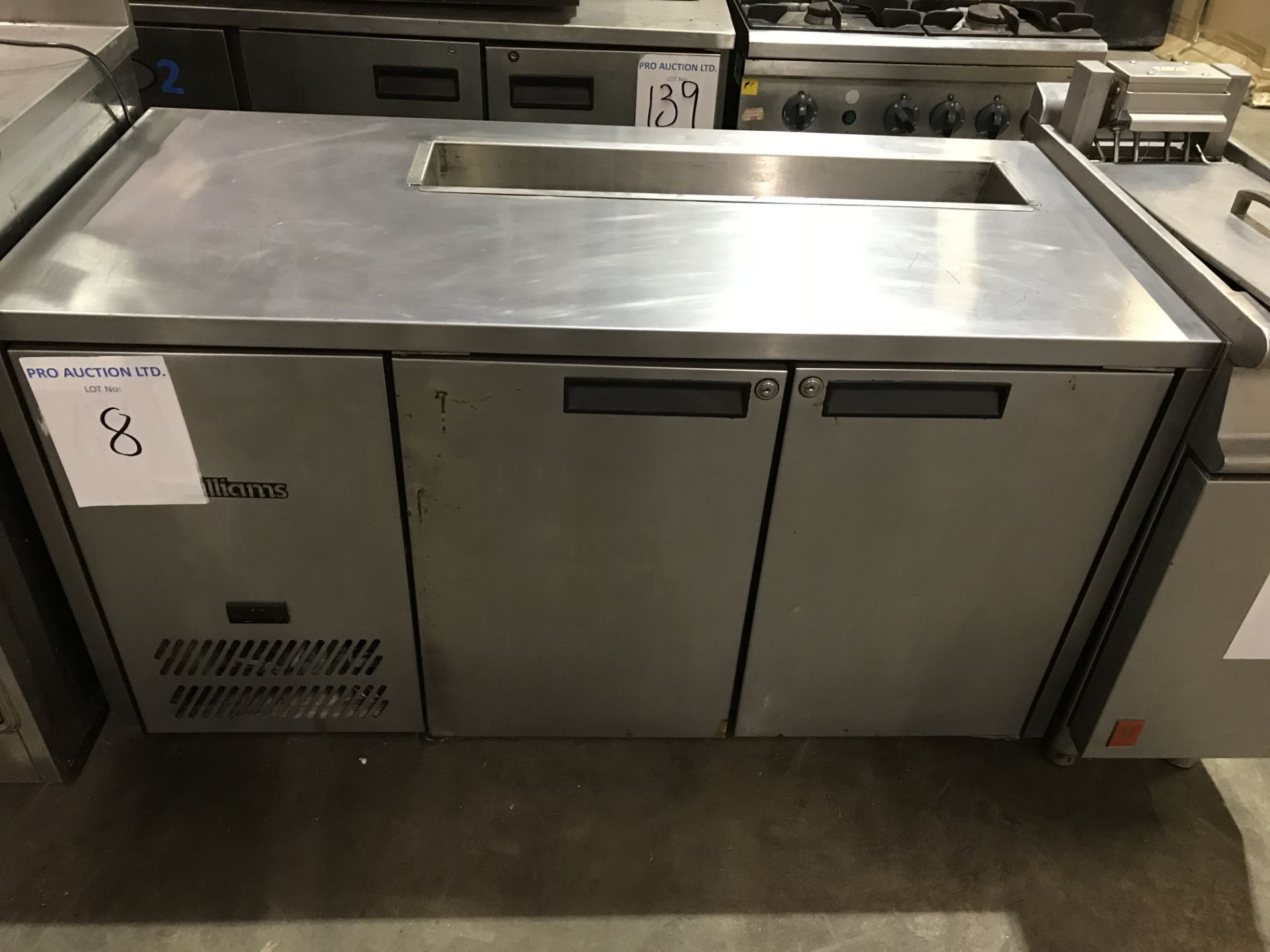 Williams Jade HJC2-SA 2 door 374ltr counter bench fridge capacity net volume 197ltr gross volume