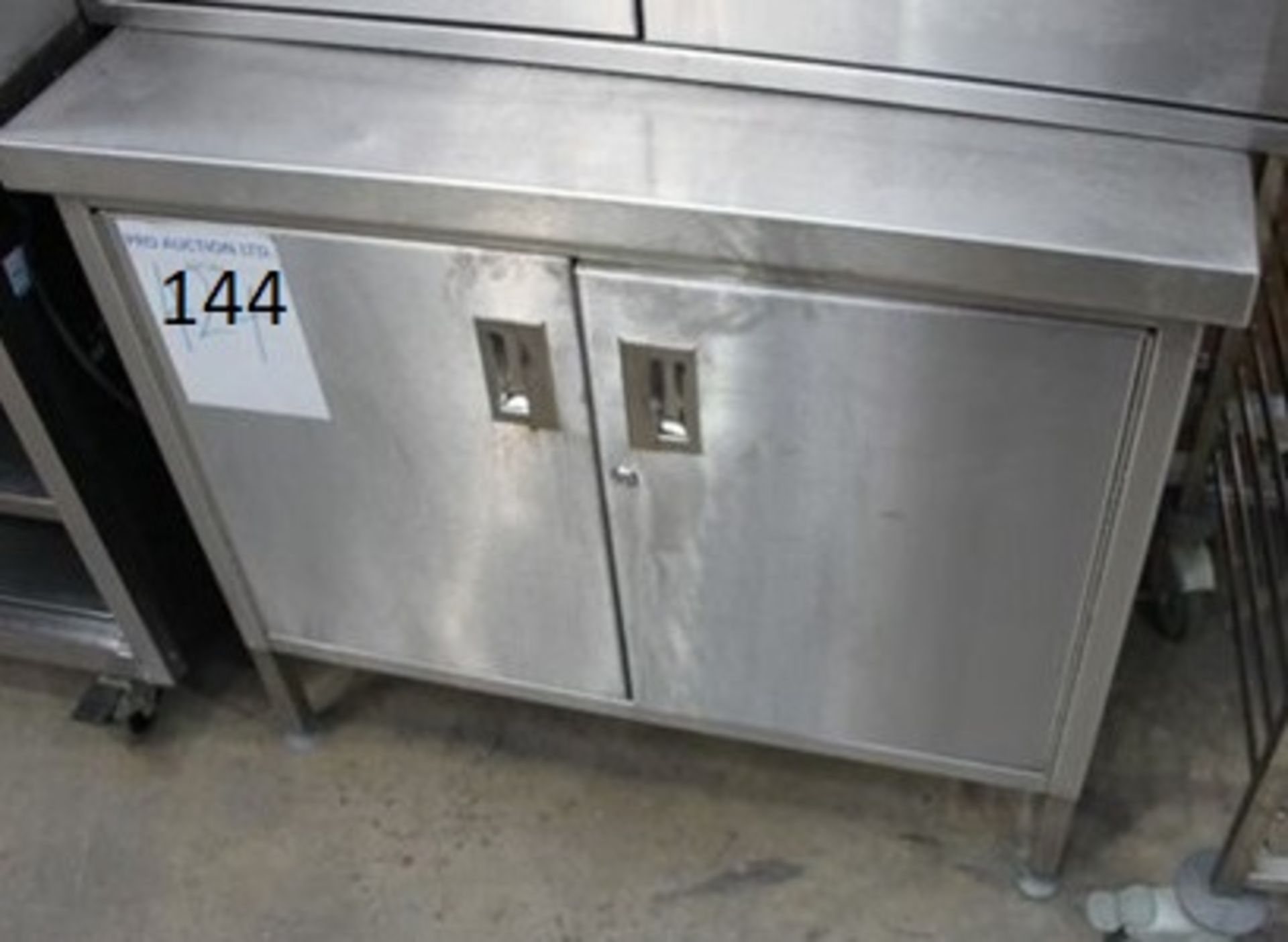 Stainless steel freestanding two door cupboard 1000 x 450mm