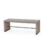 Andrew Martin Tables Maynard Coffee Table A simple Precast board top coffee table with metal bar and