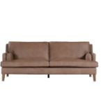 FRANCIS SOFA 3 Seater -Natural Wash Mushroom The Francis is a classic mid-century style sofa with