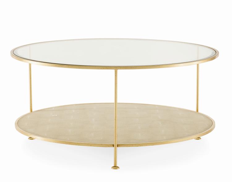 Maison 55 Adele Round Cocktail Table This Three Legged Transitional Side Table Features A Gold