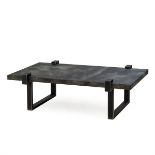 Andrew Martin Tables Garland Coffee Table Rectangle Charcoal Coffee Table featuring a Faux Vellum