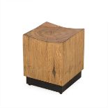 Maison 55 Seating Geneva Stool Natural end cut wood stool combines the laid-back lakeside vibe and