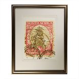 Coup & Co ART Postage Stamp - South Africa 54 x 3.5 x 66 CM - Coup & Co limited edition handmade