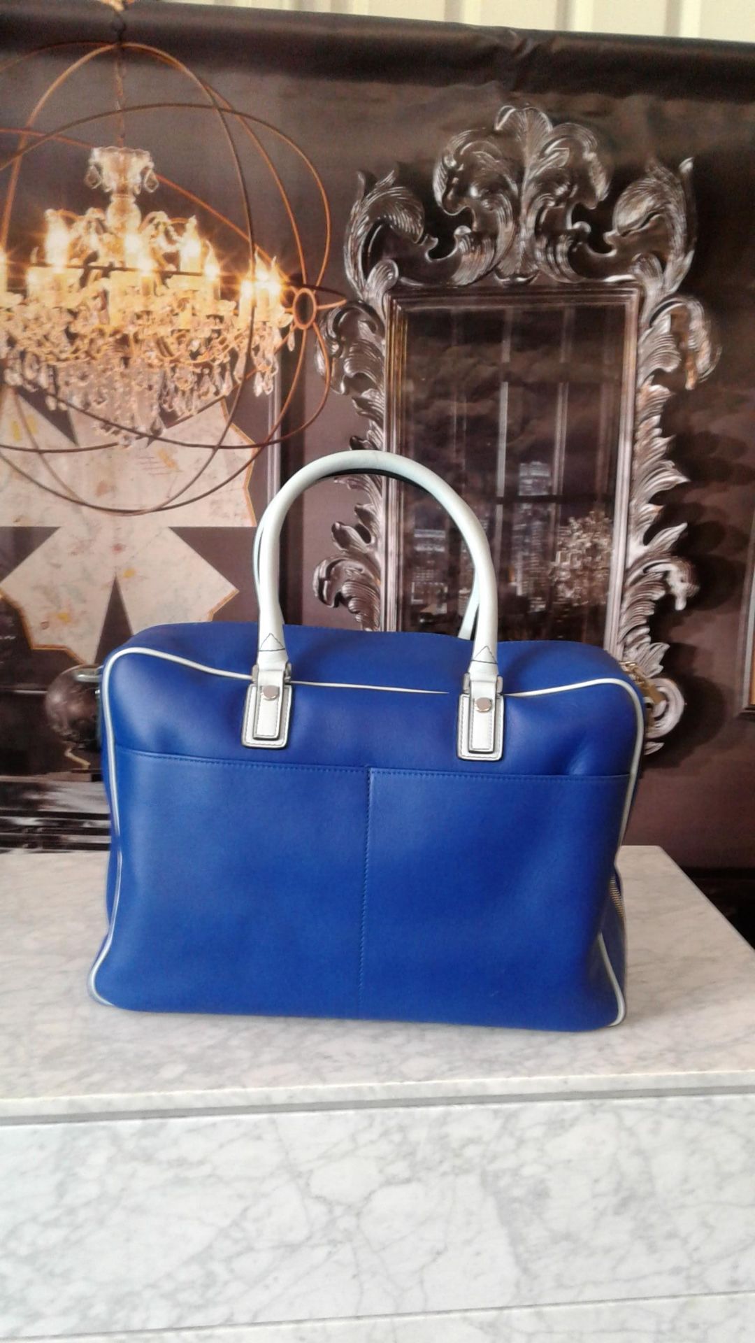 Mark Giusti The Active Luxury Weekend Bag Is Made From Premium Soft Navy Nappa Leather And Is The