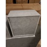 White Marble 3 drawer chest 81 x 45 x 83cm  ( Location A7 -776)