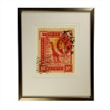 Coup & Co Art Postage Stamp Uganda Giraffe carton dimensions 51 x 61cm - Coup & Co limited edition
