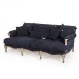 Thomas Bina Parisian Sofa - Blue Canvas This Sofa Would Make A Luxurious Statement In Any Home,