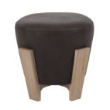 Bleu Nature Nagori Stool New Stitch F320 Dark Green Wool and brown nibbed oak 44 x 44 x 42 cm RRP £