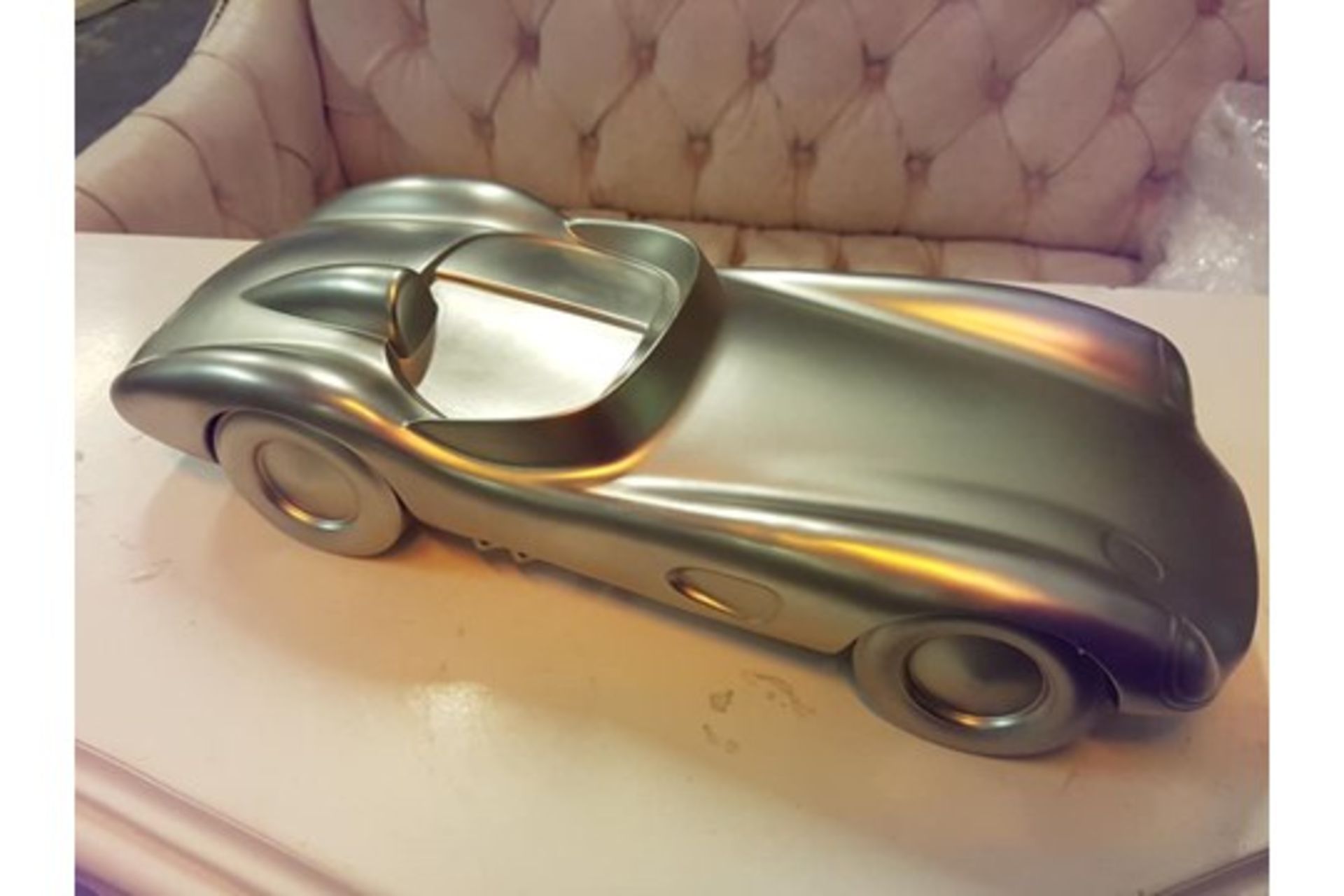 Aston Martin DBR1 1957-Silver Car Model 45x18x10cm RRP £380