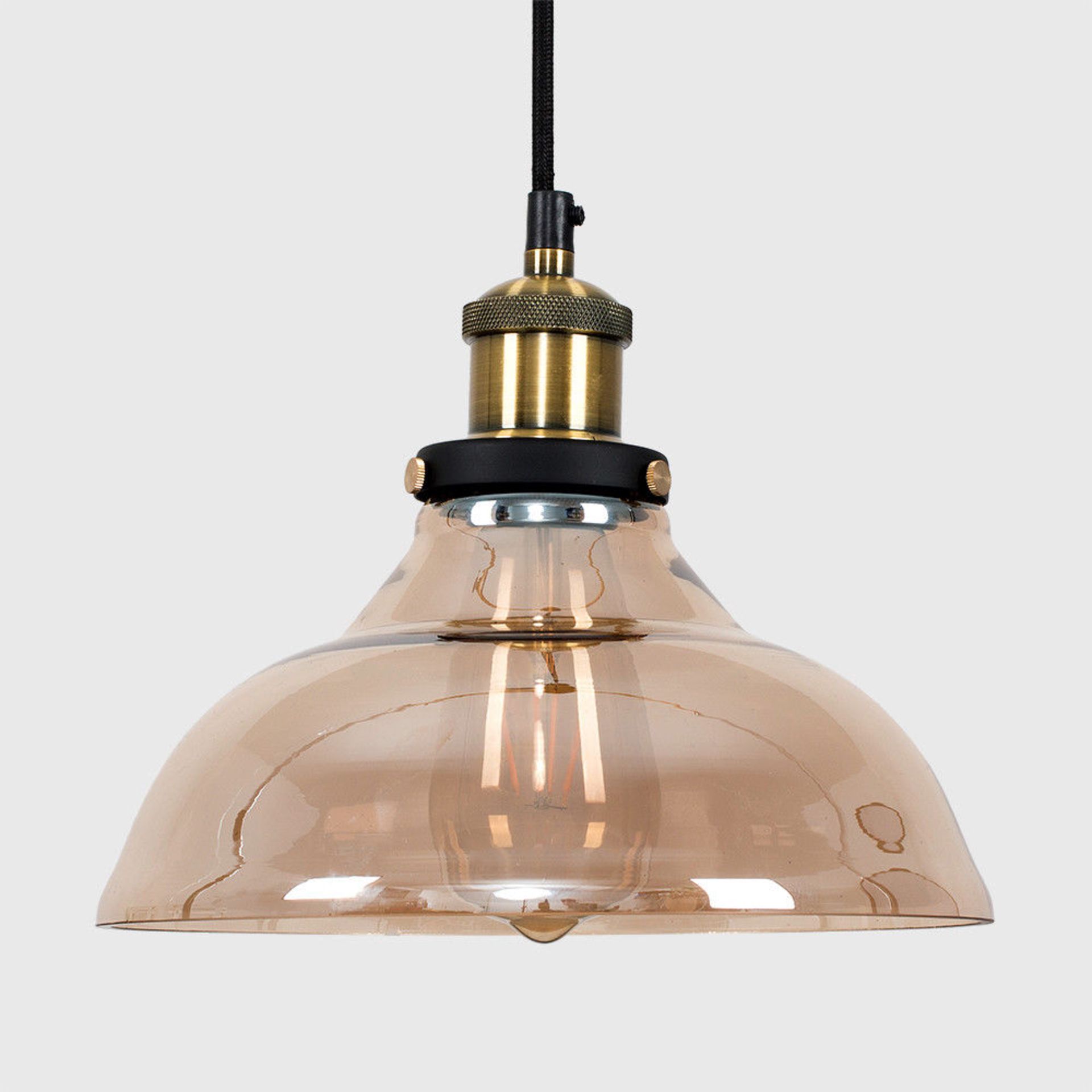 Amber Industrial Design Glass Ceiling Pendant This stunning pendant is constructed from metal and