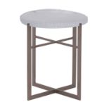 Bleu Nature Tawa Side Table Tall F319 Glass and brushed copper 35 x 30 x 40 cm RRP £780