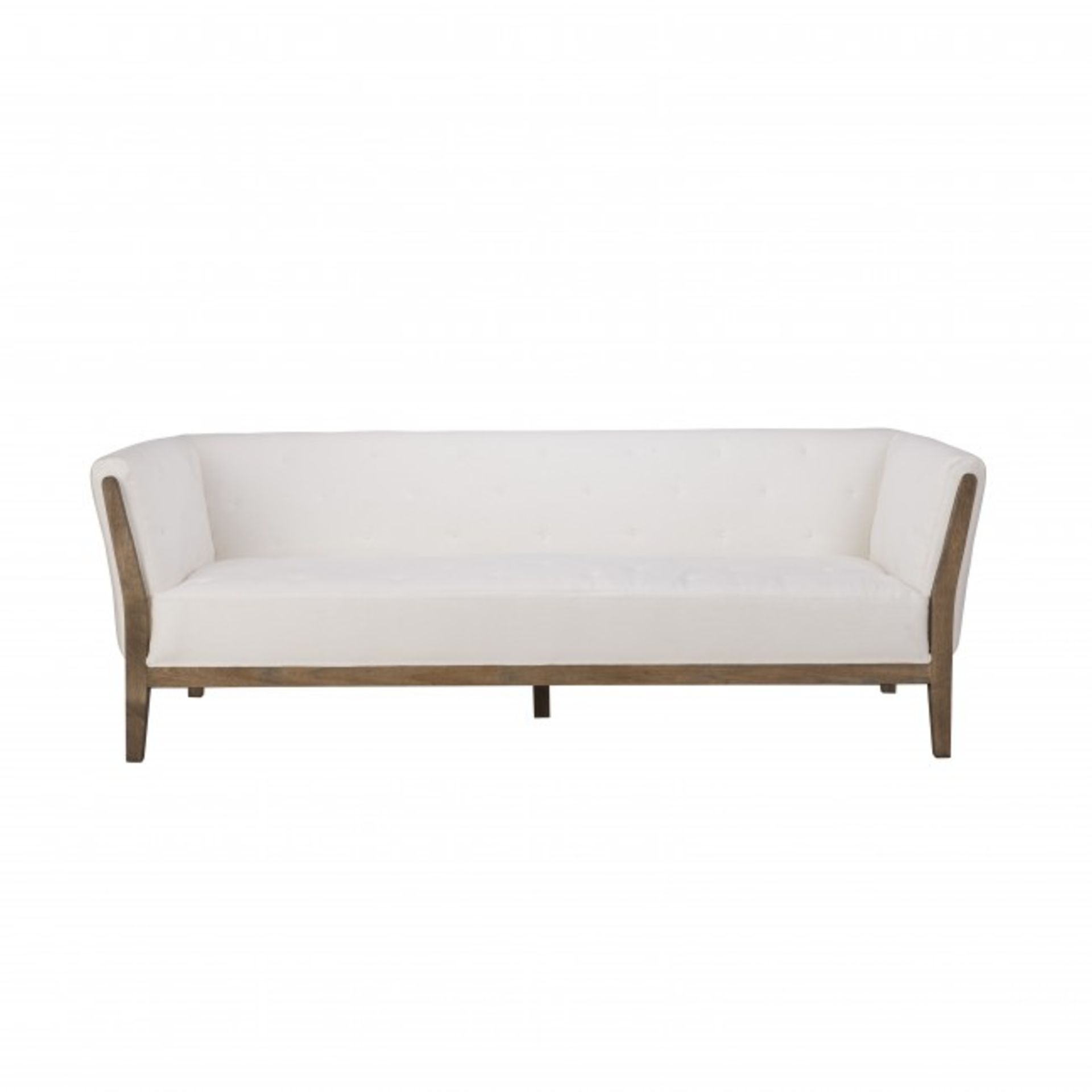 Duvet Sofa 3 Seater Galata Linen White Lightly inspired by the classic Chesterfield, the Duvet