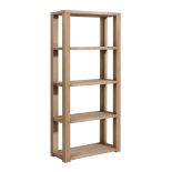 Marbello Single Bookcase Rustic Wood A Simple Yet Elegant Bookcase Of Solid Construction That Befits