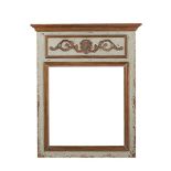 Marcelle Mirror 114.8 x 8.5 x 139.2 cm This French style hall mirror features a 2-toned cornice