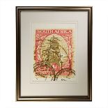 Coup & Co ART Postage Stamp South Africa 54 x 3.5 x 66 cm Coup & Co limited edition handmade