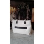 Mark Giusti Horizontal Handbag 45 X 32cm 100% Genuine Grained Calf Dark Grey Leather, Body And