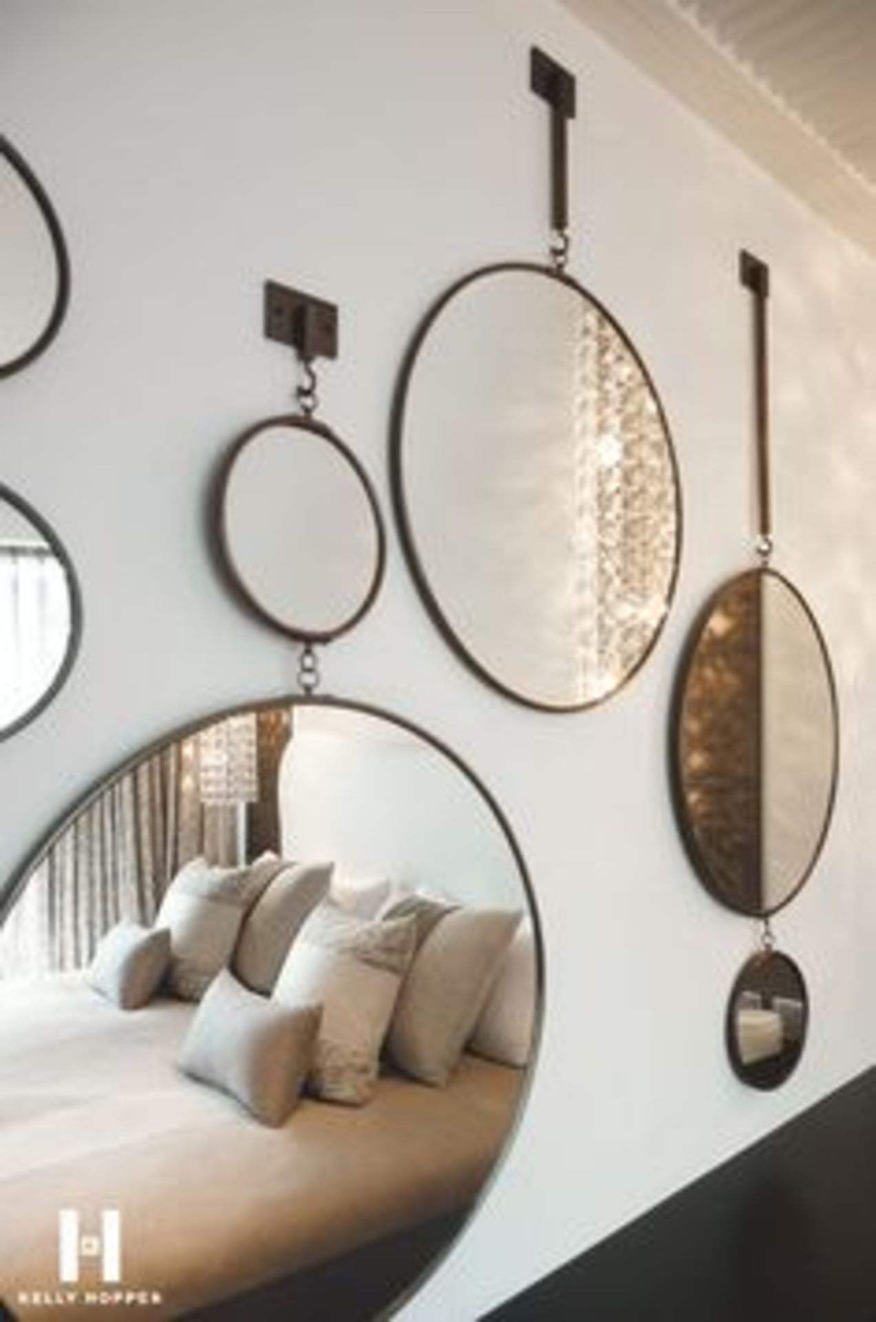 Kelly Hoppen Fox Wall Mirror A Distinct, Ellipse Shaped Mirror With Stainless Steel Trim And