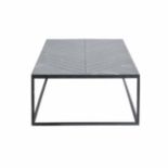 Arrow Coffee Table black polished marble and metal black frame Elegant and contemporary the Arrow