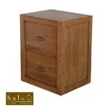 Montana 2 Draw Filing Unit Nibbed Oak L61cm D50cm H76cm