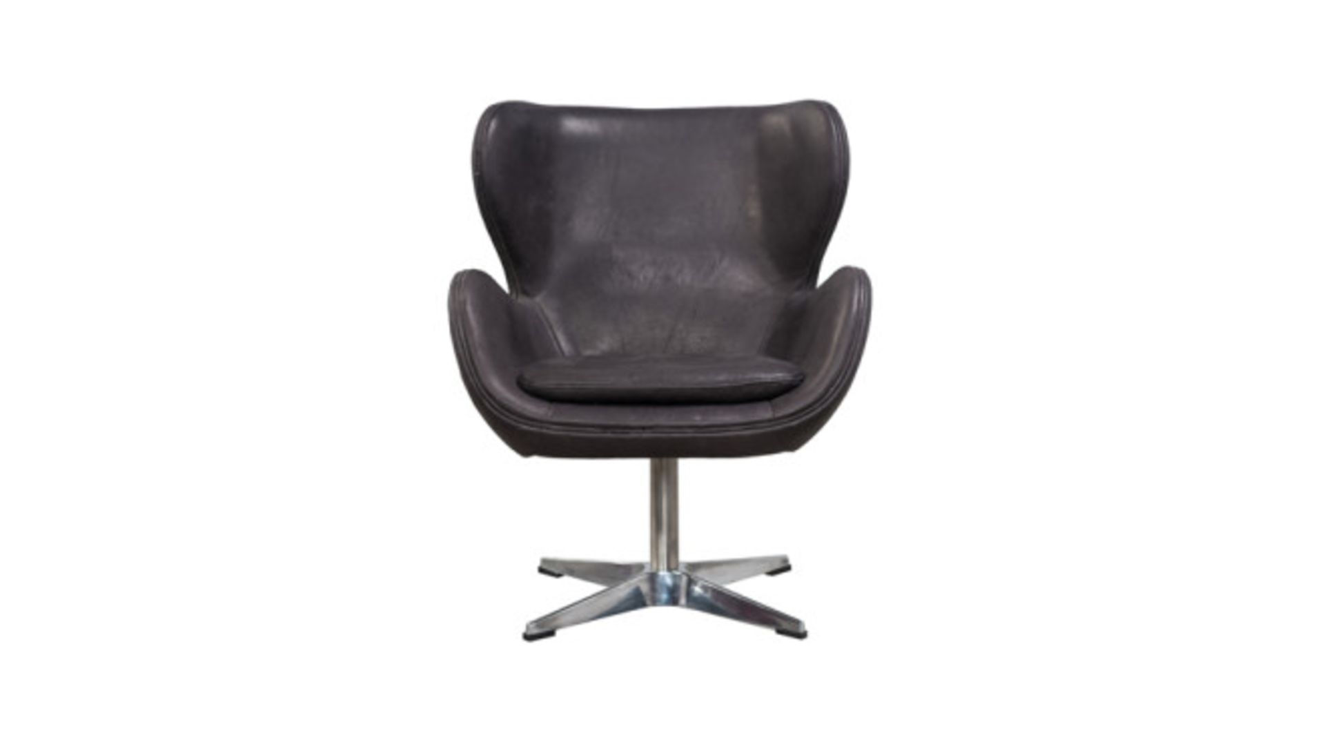 Simba Armchair Metal Base & Sioux Black Leather The Simba chair is inspired by 1970's design, with a