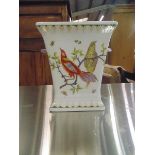 A Vibrant Glazed Vase Depicting Birds Bugs And Flowers( Location ID 352)