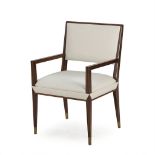 Reform Arm Chair Rosewood / Misha Cream (UK ) Elegant Upholstered Chair, Crafted From A Beech Wood