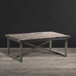 Axel MK2 Parquet Dining Table The Axel range crosses old world and industrial with its combination